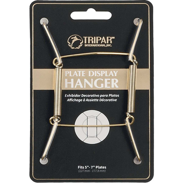 Tripar 5 In. to 7 In. Brass Wire Plate Hanger, 2 Lb. Weight Capacity 23-1305