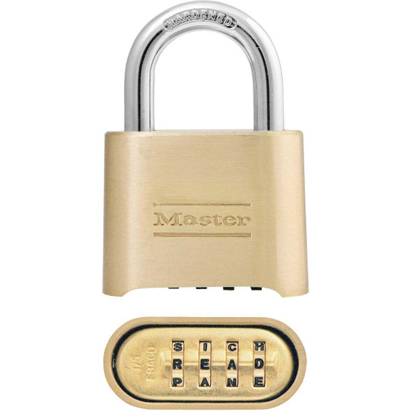 Master Lock 2 In. Brass Combination Padlock 175DWD