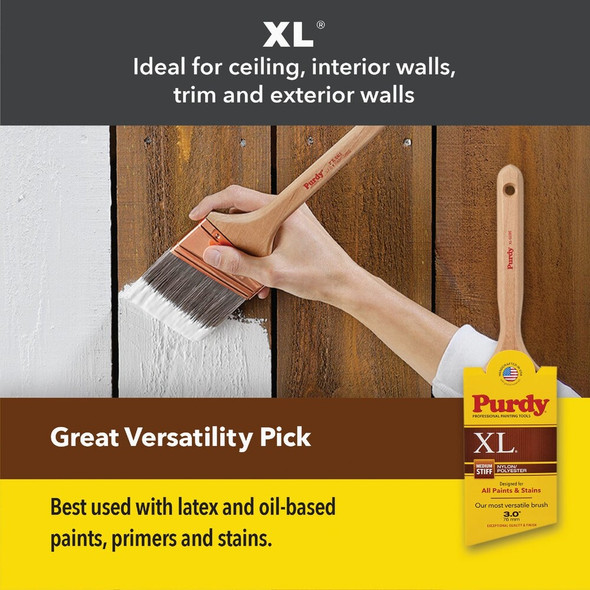 Purdy XL Sprig 3 In. Flat Trim Paint Brush 144380330 776994