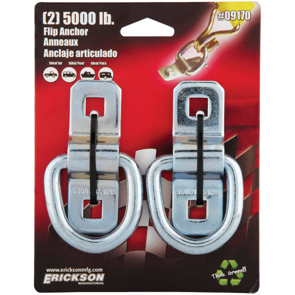 Erickson 2-Hole 5000 Lb. Anchor Ring (2-Pack) Erickson 2-Hole 5000 Lb. Anchor Ring (2-Pack)