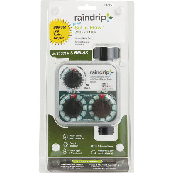 Raindrip 1-Outlet Analog Water Timer R675CT 764587