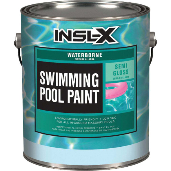 Insl-X 1 Gal. Ocean Blue Semi-Gloss Waterborne Pool Paint WR1023092-01
