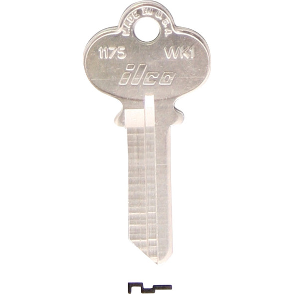 ILCO Weslock Nickel Plated House Key, WK1 / 1175 (10-Pack) IAL4126800B
