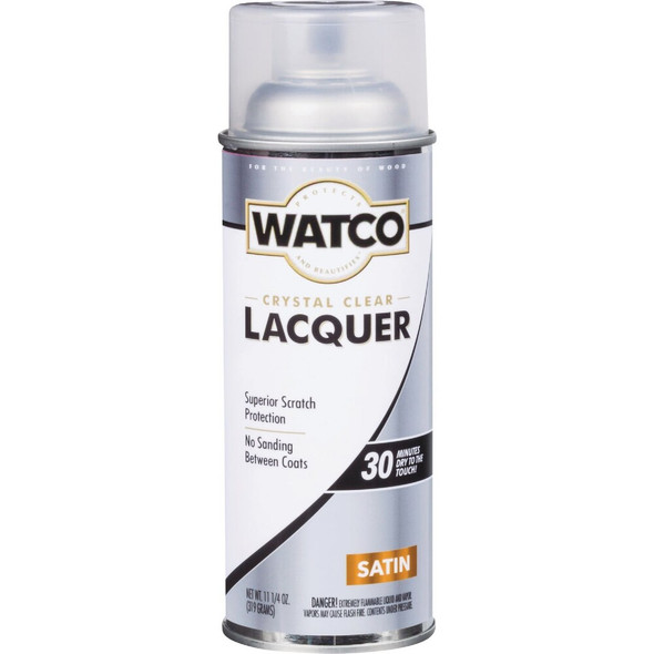 Watco 11.25 Oz. Clear Satin Spray Lacquer 63281 788937