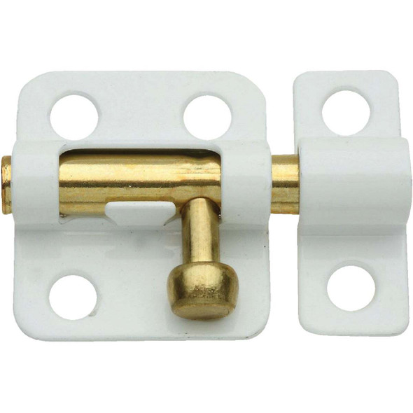 National Hardware 2 In. White Cellar Window Barrel Bolt N248-492