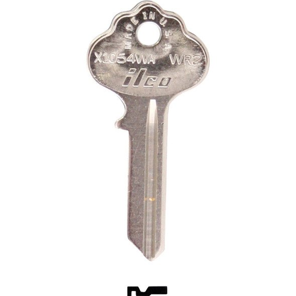 ILCO Weiser Nickel Plated House Key, WR2 / X1054WA (10-Pack) IAL4215704B