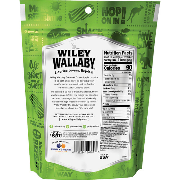 Wiley Wallaby Green Apple Licorice 10 Oz. Candy 116316 970505