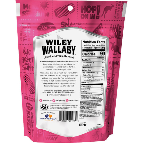 Wiley Wallaby Watermelon Licorice 10 Oz. Candy