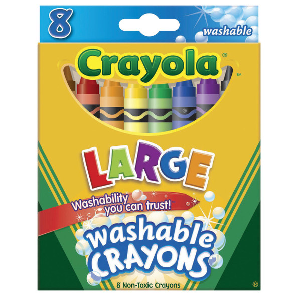 Crayola Large Washable Crayons (8-Pack) 52-3280
