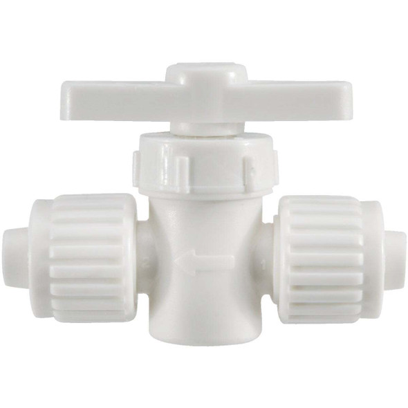 Flair-it 3/8 In. PEX x 3/8 In. PEX Plastic White Straight Stop Valve 16879