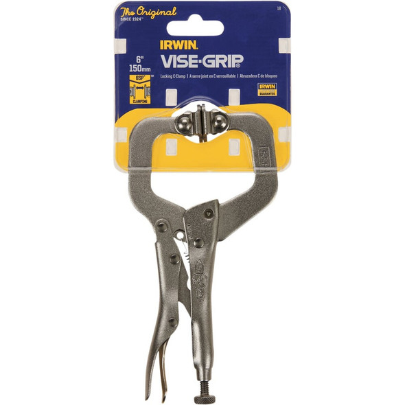 Irwin Vise-Grip 6 In. Locking C-Clamp with Swivel Jaws 18 300128