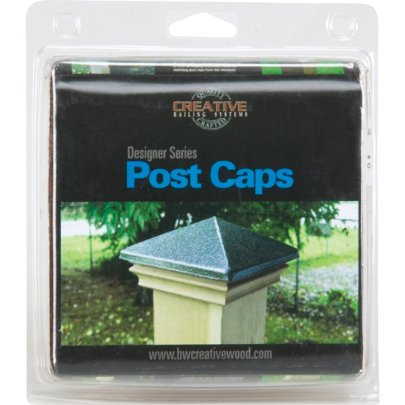Deckorators 4 In. x 4 In. Plastic Top, Cedar Base Press-On Post Cap 72217 171840