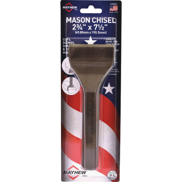 Mayhew Tools 2-3-4 In. x 7-1-2 In. Mason Chisel 35802 333689