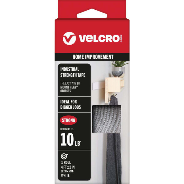 VELCRO Brand 2 In. x 4 Ft. White Industrial Strength Hook & Loop Roll 90595