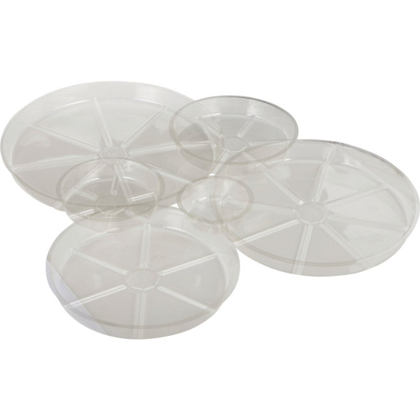 Best Garden 12 In. Clear Vinyl Flower Pot Saucer 704342 Pack of 25 704342