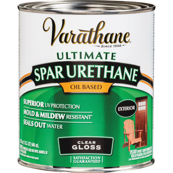 Varathane Gloss Clear Exterior Spar Urethane, 1 Qt.