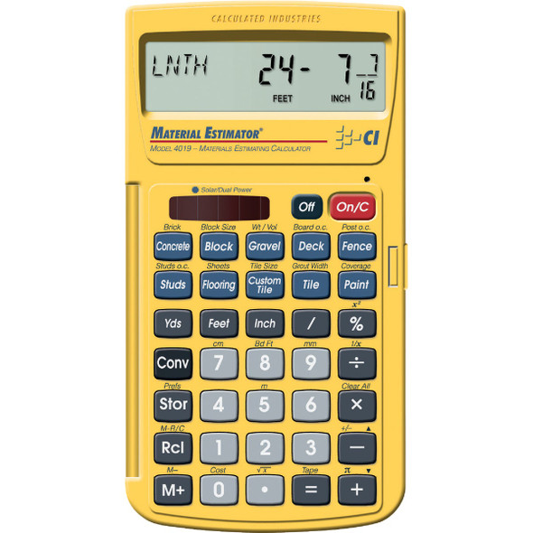 Calculated Industries Material Estimator Project Calculator 4019