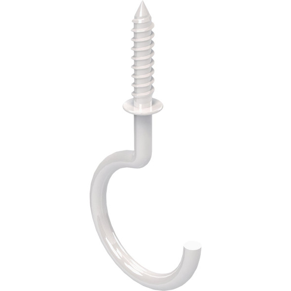 National Hardware White Vinyl-Coated Ceiling Hook (2-Pack) N274-951
