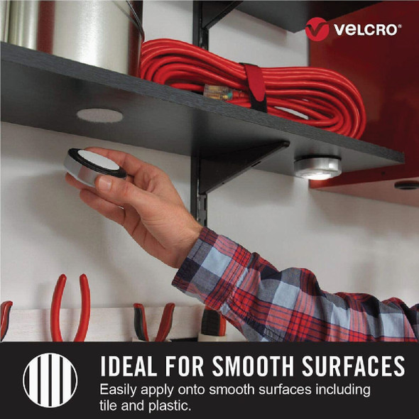 VELCRO Brand 1-7-8 In. White Industrial Strength Hook & Loop Disc (4-Count) 90363 200128