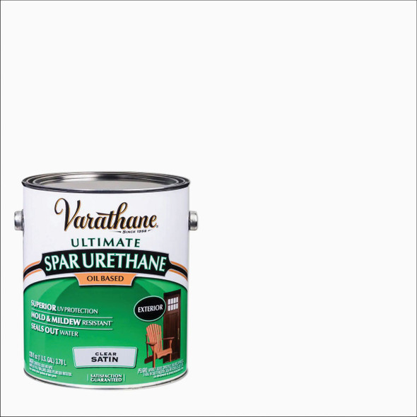 Varathane Satin Clear Exterior Low VOC Spar Urethane, 1 Gal. 242182