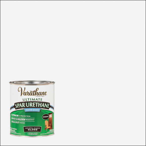 Varathane Gloss Clear Water Based Exterior Spar Urethane, 1 Qt. 250041H