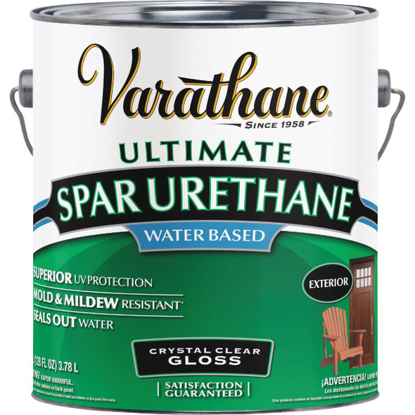 Varathane Gloss Clear Water Based Exterior Spar Urethane, 1 Gal.