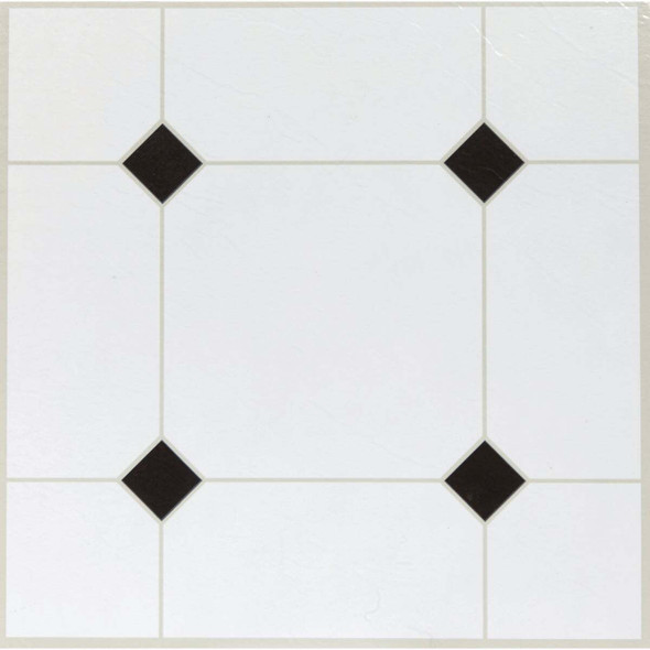 Home Impressions Black Diamond 12 In. x 12 In. Vinyl Floor Tile (45 Sq. Ft./Box)