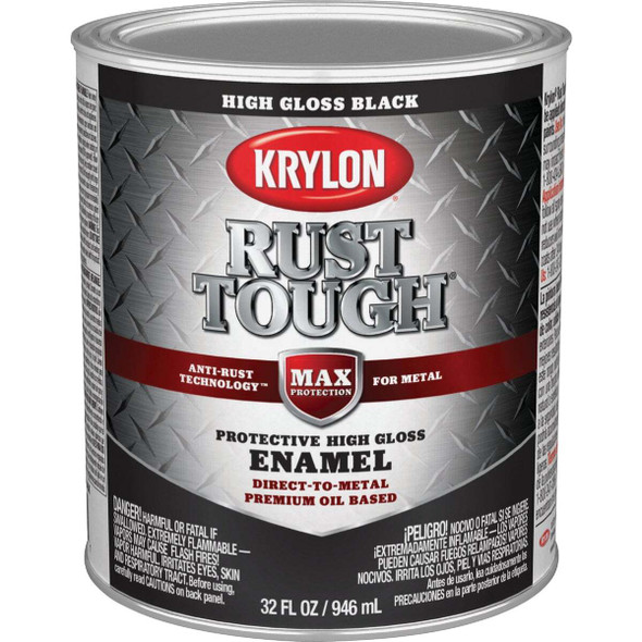 Krylon Gloss Black Rust Enamel K09705008 Pack of 2