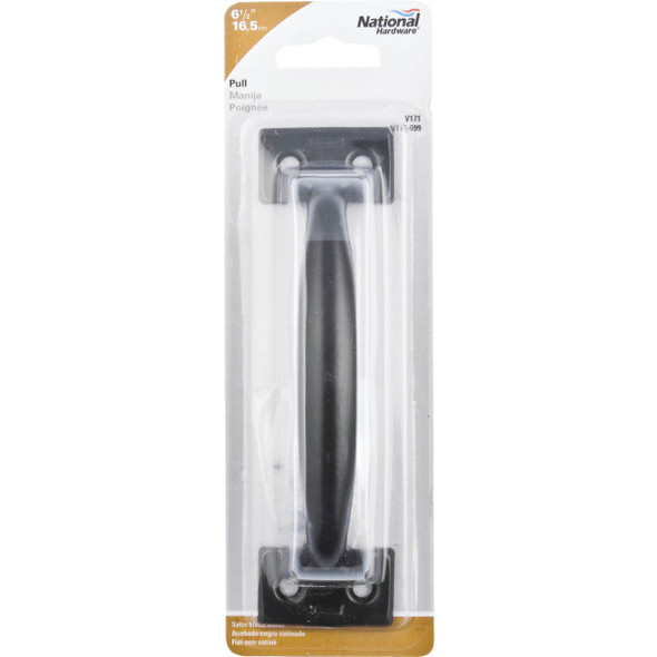 National Hardware 6-1/2 In. Black Utility Door Pull