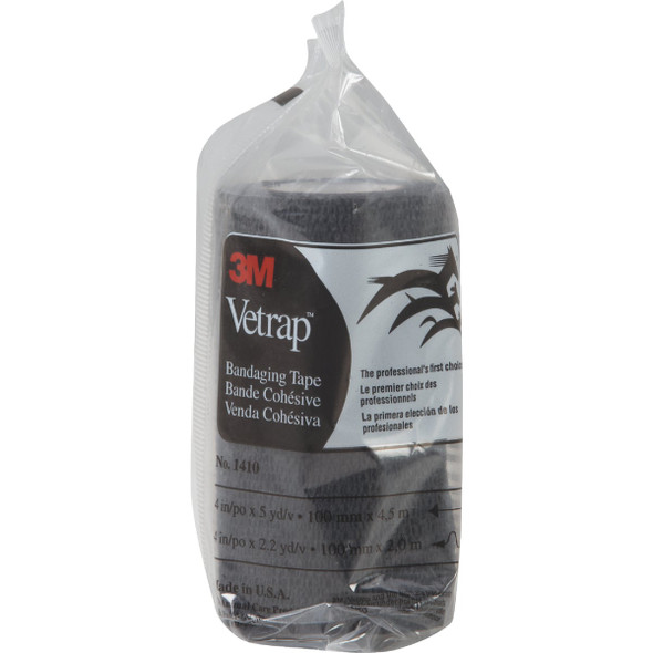 3M Vetrap 4 In. x 5 Yd. Bandaging Wrap, Black 3M Vetrap 4 In. x 5 Yd. Bandaging Wrap, Black