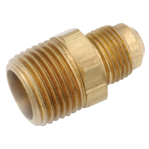 Anderson Metals 5/8 In. x 3/8 In. Brass Male Flare Connector Pack of 5