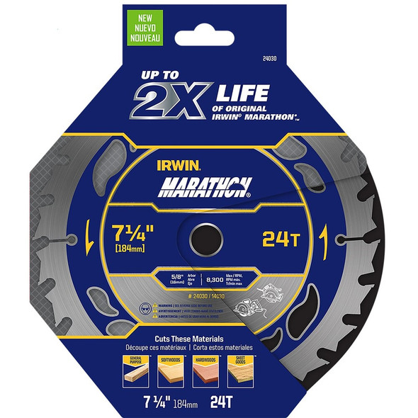 Marathon 7-1-4"24t Marathon Blade 24030 Pack of 10 340472