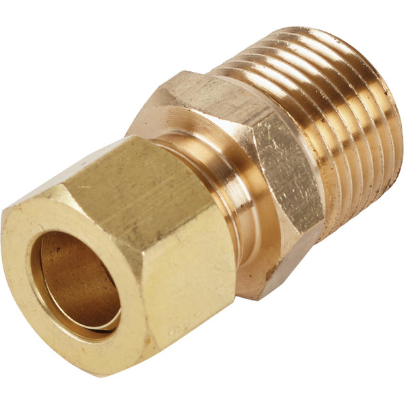 Do it 3/8 In. x 3/8 In. Brass Male Union Compression Adapter 458356