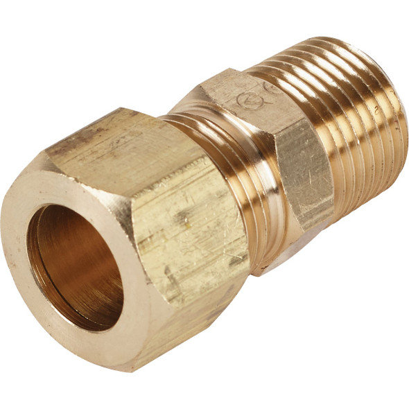 Do it 1/2 In. x 3/8 In. Brass Male Union Compression Adapter 458374
