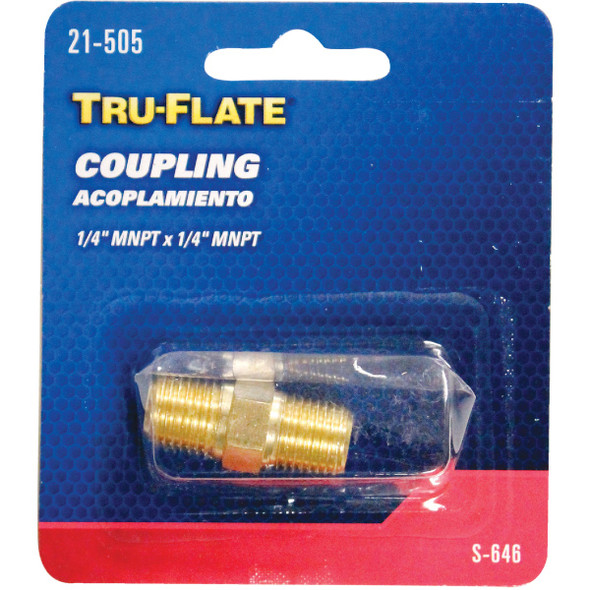 Tru-Flate Male 1-4 In. MNPT Brass Coupler 21-505 589462
