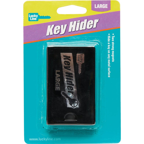 Lucky Line Black Plastic 1-7-8 In. Magnetic Key Hider 91001 588180