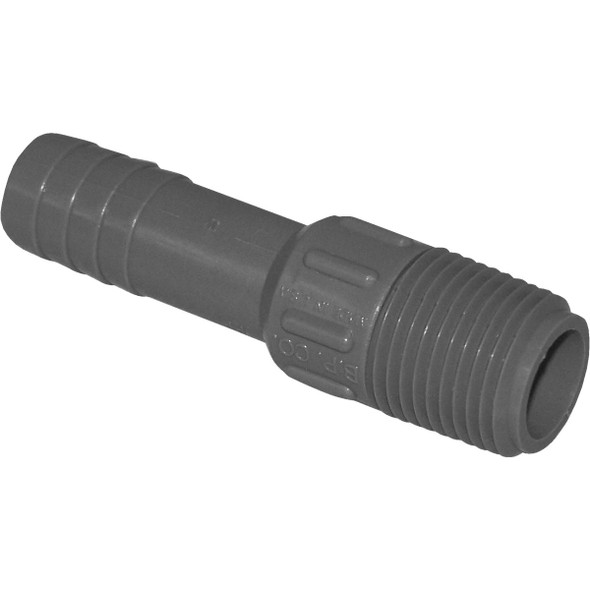 Boshart 1/2 In. MPT x 1/2 In. Insert Polypropylene Hose Adapter Pack of 10