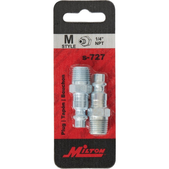 Milton M-Style 1-4" Male NPT Plug (2-Pack) S-727 582925