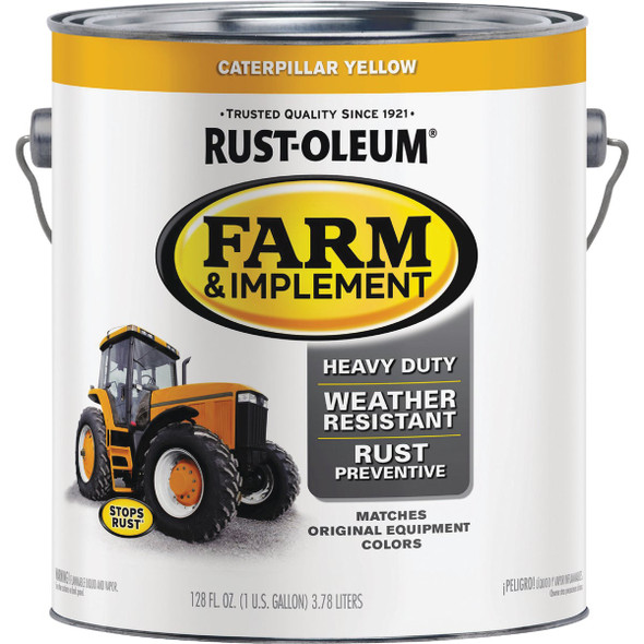 Rust-Oleum 1 Gallon Caterpillar Yellow Gloss Farm & Implement Enamel Rust-Oleum 1 Gallon Caterpillar Yellow Gloss Farm & Implement Enamel