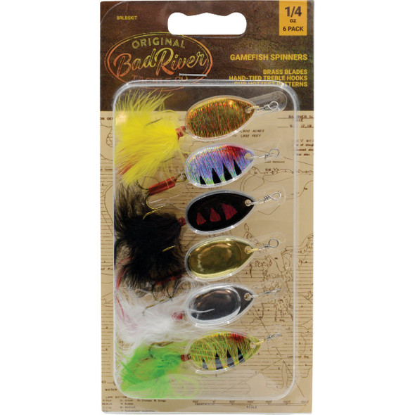 BadRiver 6-Piece Spinner Fishing Lure Kit BRLBSKIT