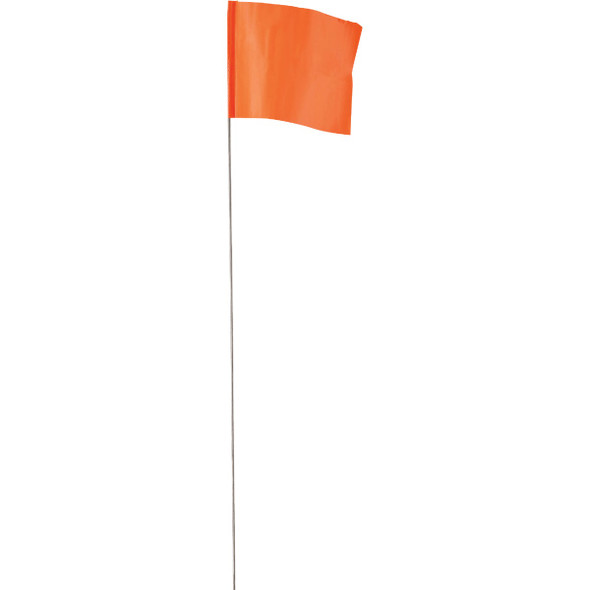 Empire 21 In. Steel Staff Orange Marking Flags (100-Pack) 78-002