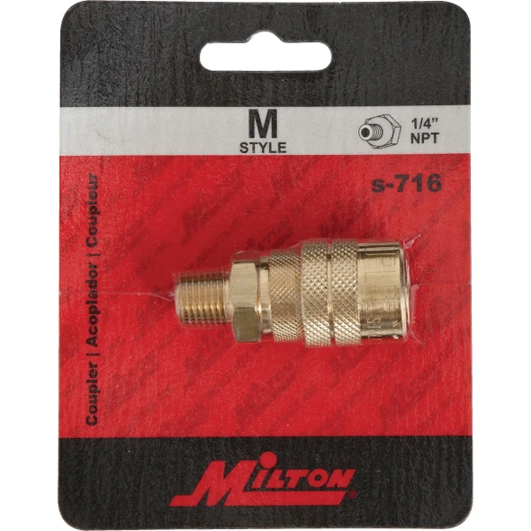 Milton Kwik Change M-Style 1-4 In. Male NPT Coupler S-716 582916