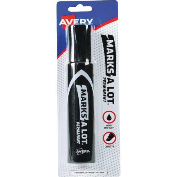 Marks-A-Lot Black Jumbo Chisel Tip Permanent Marker 24138