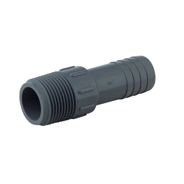 Boshart 3/4 In. MPT x 3/4 In. Insert Polypropylene Hose Adapter Pack of 10
