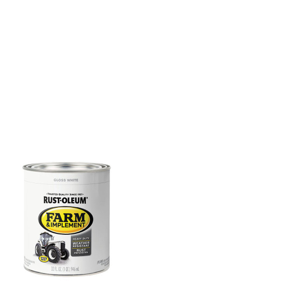 Rust-Oleum 1 Quart White Gloss Farm & Implement Enamel 280105
