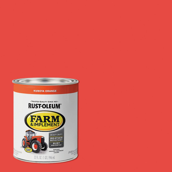 Rust-Oleum 1 Quart Kubota Orange Gloss Farm & Implement Enamel 280159