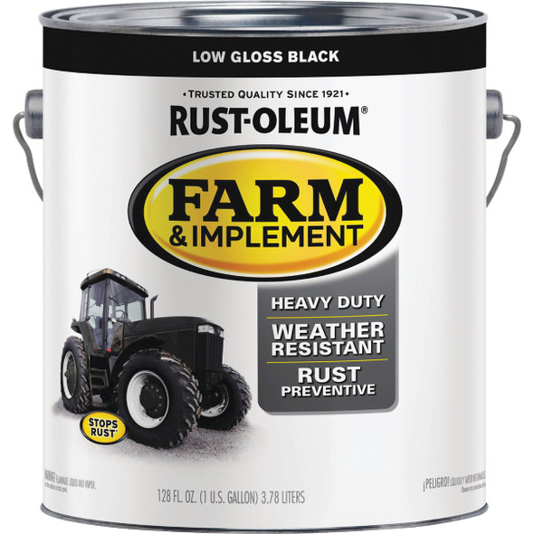 Rust-Oleum 1 Gallon Black Low Gloss Farm & Implement Enamel