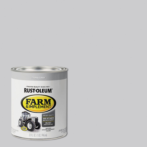 Rust-Oleum 1 Quart Ford Gray Gloss Farm & Implement Enamel 280154