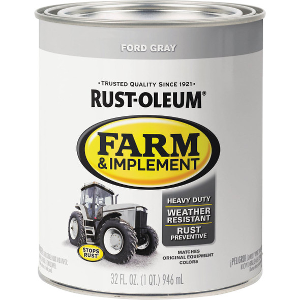 Rust-Oleum 1 Quart Ford Gray Gloss Farm & Implement Enamel