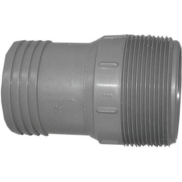 Boshart 2 In. MPT x 2 In. Insert Polypropylene Hose Adapter UPPA-20 Pack of 5